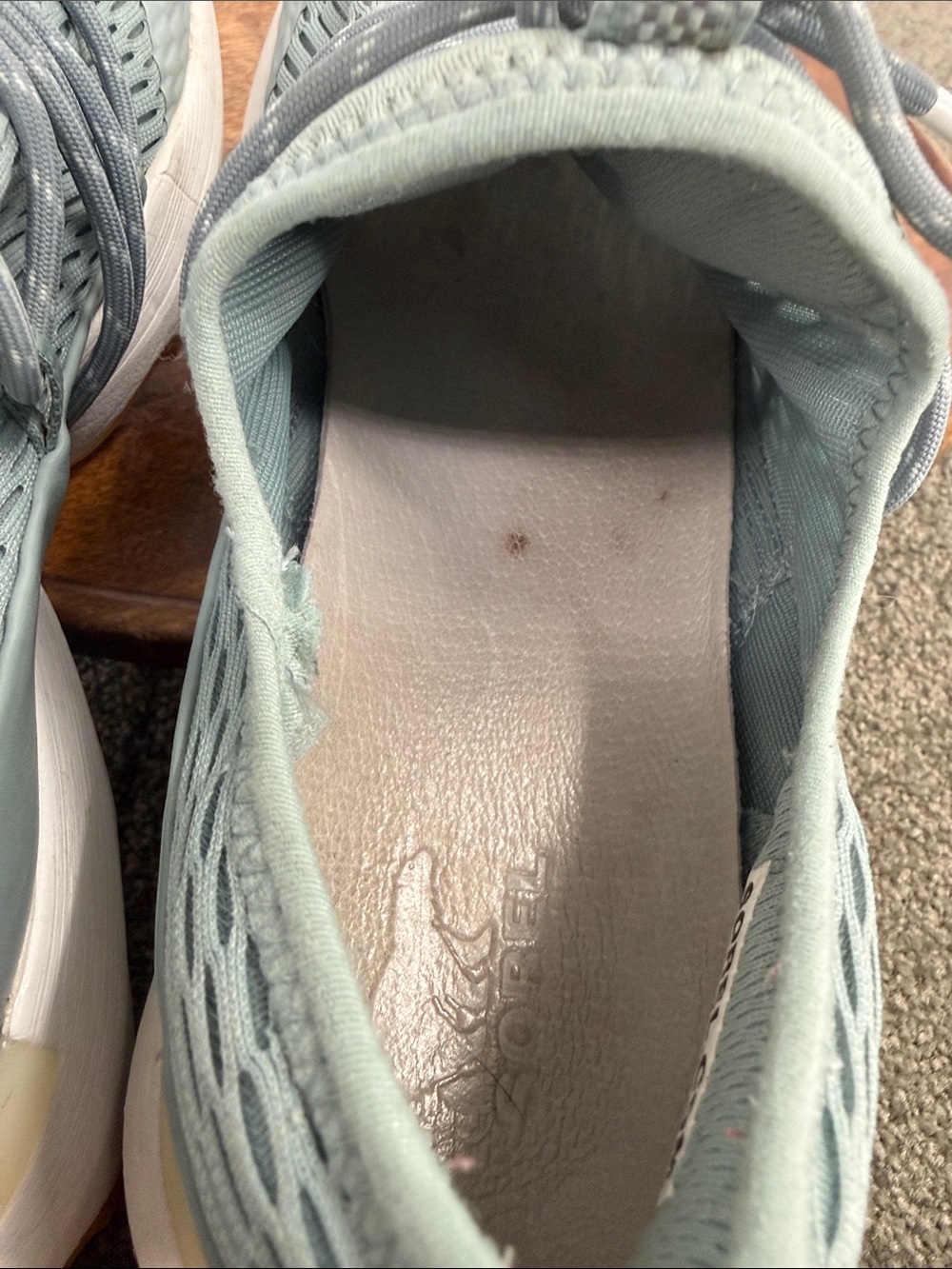 Sorel Shoes Wm 8.5 Kinetic Impact Lace Sneakers Blue/Green Athletic Sporty - Picture 14 of 16
